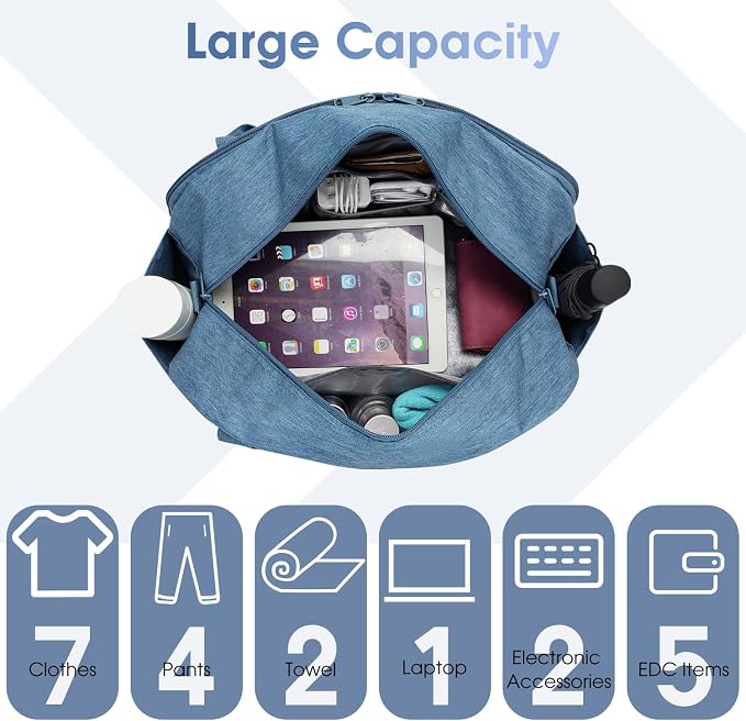 Narwey 18" Carry on Bag with Laptop Compartment 14 Inch Travel Duffel Bag - Image 3
