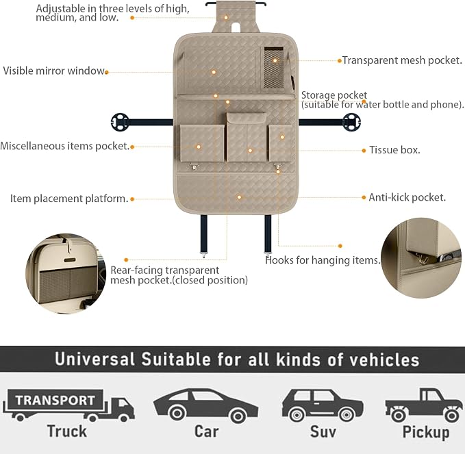 Car Seat Organizers, Storage Pouches, and Tray Holders - Image 8