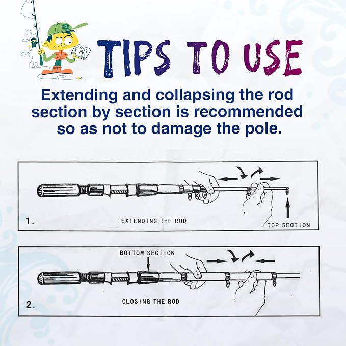 Kids Fishing Pole, Portable Telescopic Kids Fishing Poles - Image 7