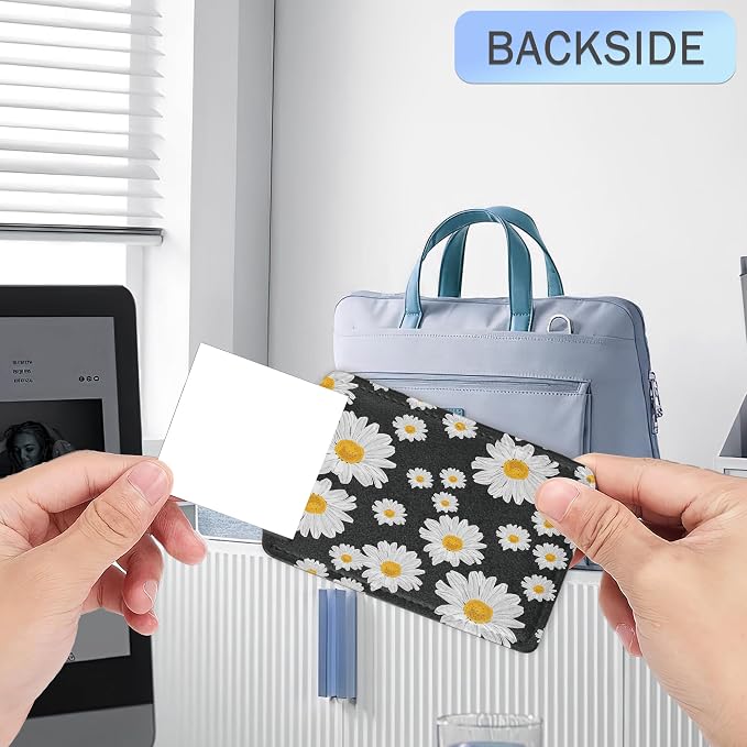Daisies Luggage Tags, 2 Pack Luggage Tag, Leather Privacy Cover ID Label - Image 4