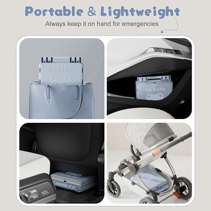 Travel Potty for Toddler with 3 Rolls Potty Liners, Foldable Car Potty for - Image 2