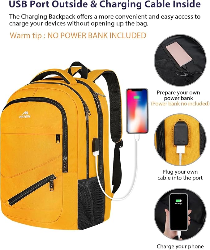 MATEIN 18.4 Inch TSA Approved Backpack, Extra Large 50 L Outdoor Carryon - Image 6