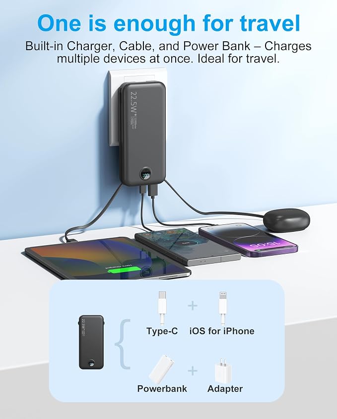 Portable Phone Charger, 12000mAh 22.5W Fast Charging Power Bank - Image 4