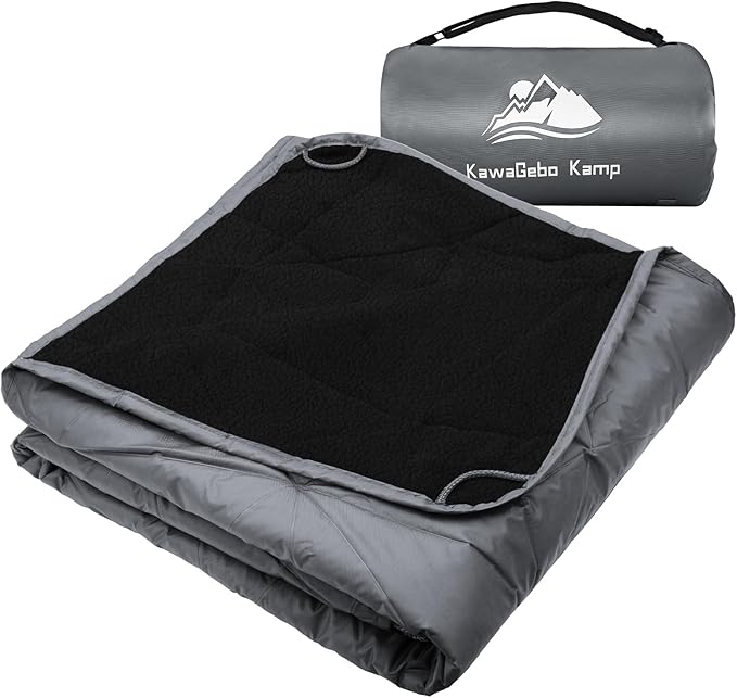 Outdoor Waterproof Blanket, Foldable Fleece Stadium Blanket by KawaGeboKamp