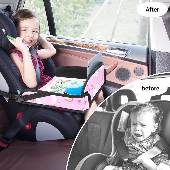 COOLBEBE Kids Travel Tray for Toddler Car Seat, Travel Tray for Airplane - Image 3