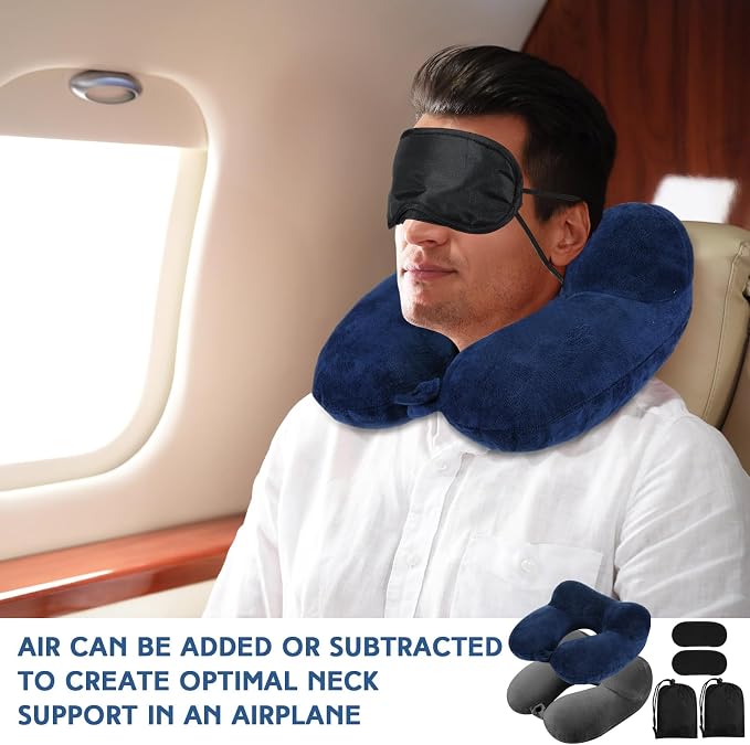 Sintuff 2 Pack Inflatable Travel Pillow - Image 4