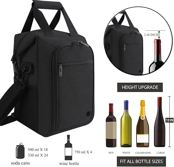 ALLCAMP 4 Bottle Wine Gift Bag - Image 3