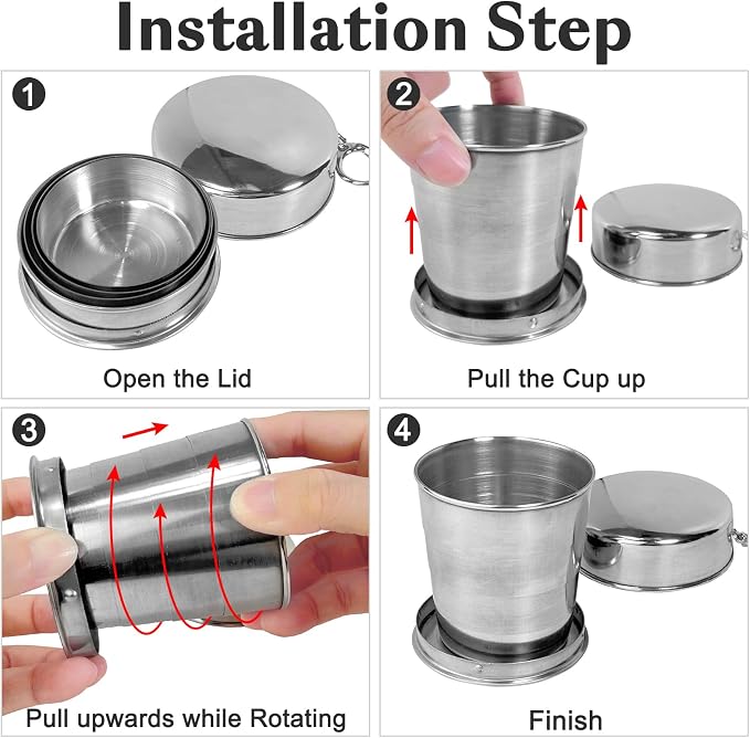 Guyuyii 3-Pack Collapsible Cups - Image 2