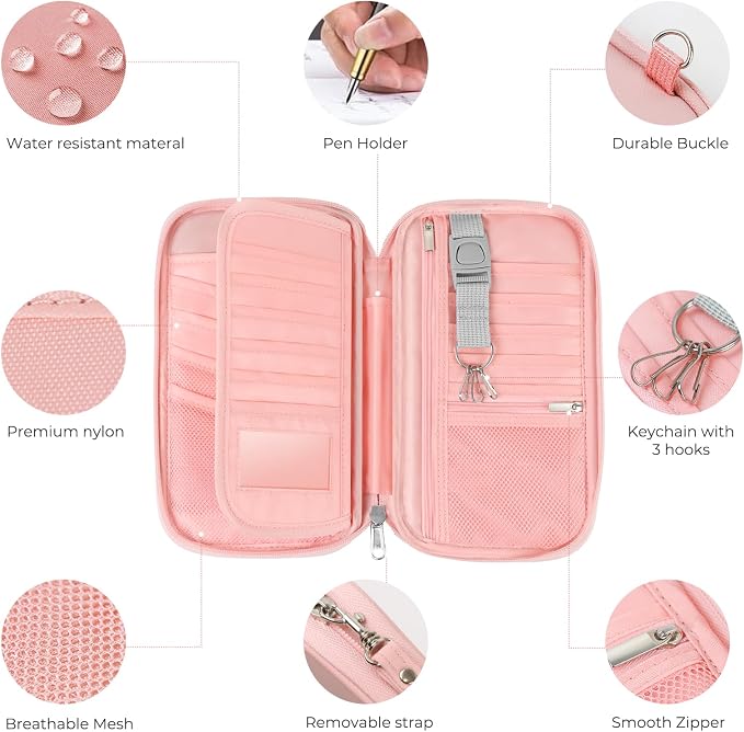 Travel Passport Wallets, Airtag Lightweight Family Passport Holder - Image 4