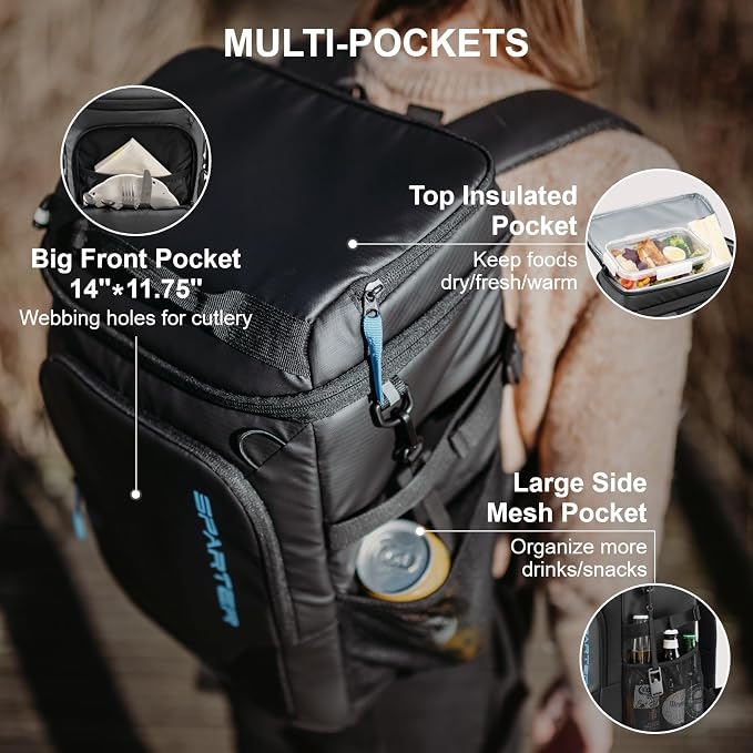 SPARTER Backpack Cooler Insulated Leak Proof 33/49 Cans, 2 Insulated - Image 4