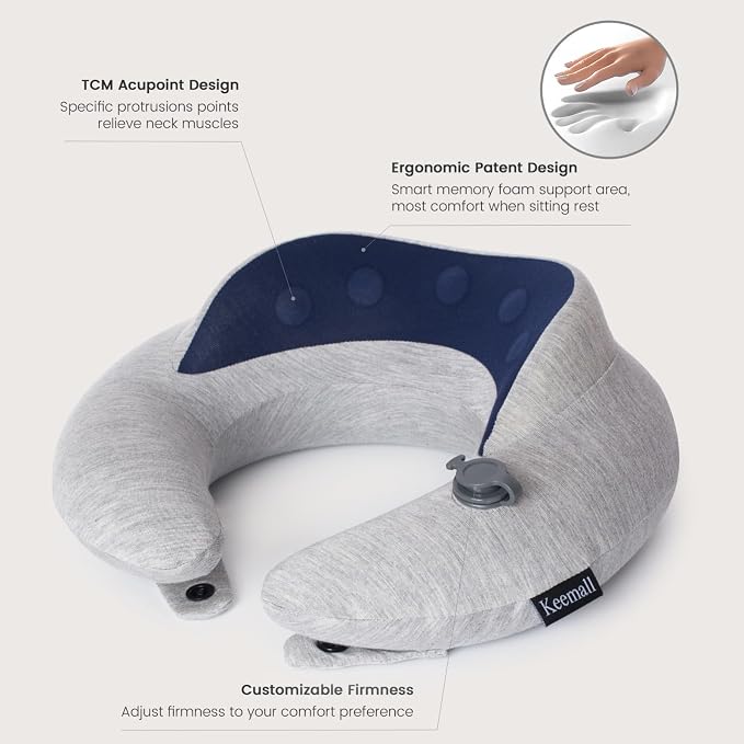 Inflatable Travel Pillow, Upgraded Travel Neck Pillow - Image 2