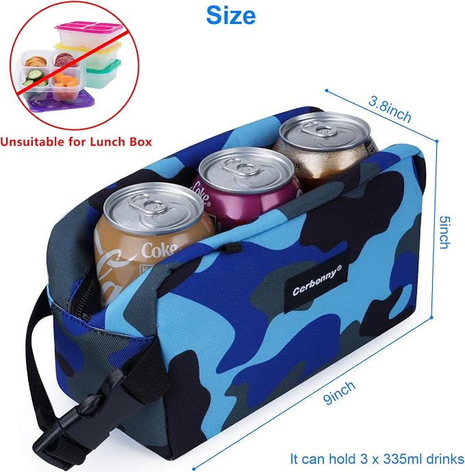 Cerbonny Small Insulated Cooler Bag, Freezable Lunch Bag - Image 2