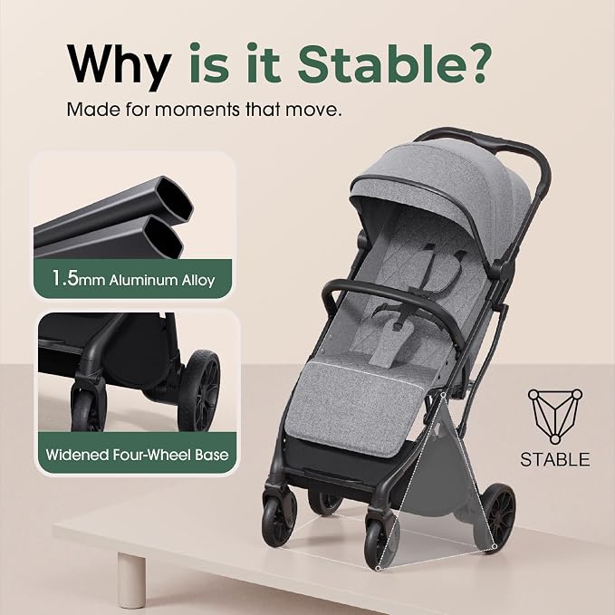 Compact Travel Stroller for Toddlers, Lightweight & Airplane Ready Stroller for - Image 3