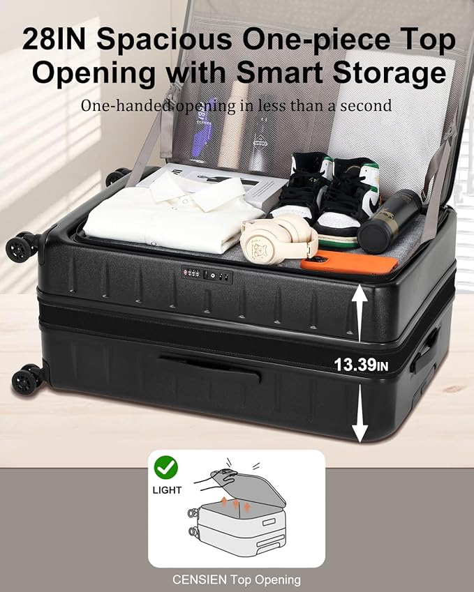 Expandable Checked Luggage, 28 Inch Luggage - Image 3