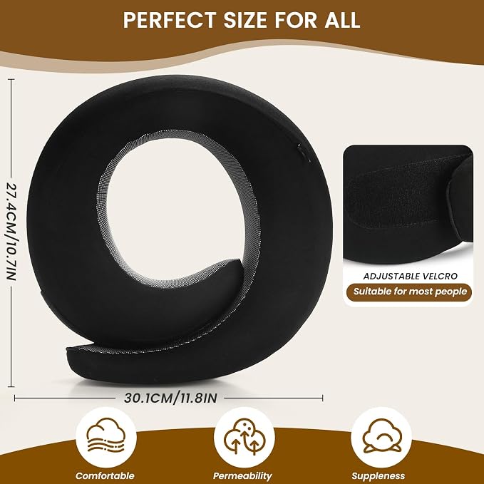 Neck Pillow, Travel Pillow uses Memory Foam to Support Neck Comfort, Ideal - Image 3