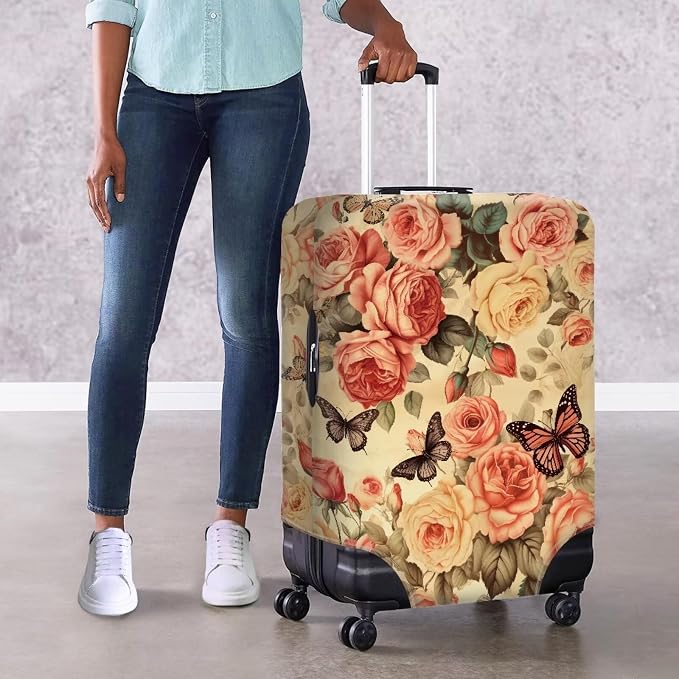Pink Butterfly Suitcase Covers for Luggage Universal Fit 18-21 Inch Luggage - Image 4