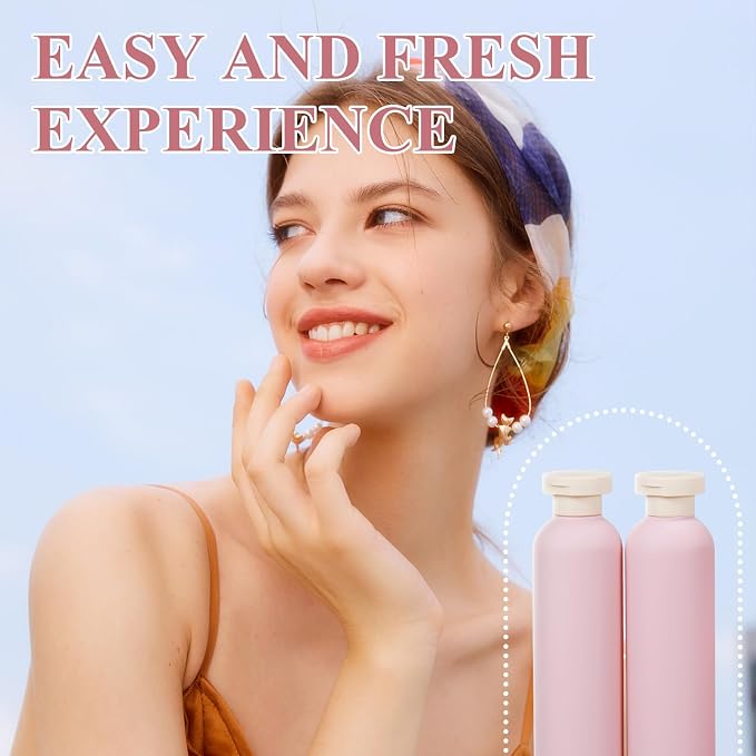 ASEVAT 8.8oz 4pack Refillable Travel Shampoo and Conditioner Bottles, Travel - Image 3