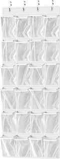 Simple Houseware 24 Pockets Large Clear Pockets Over The Door Hanging Shoe by SimpleHouseware