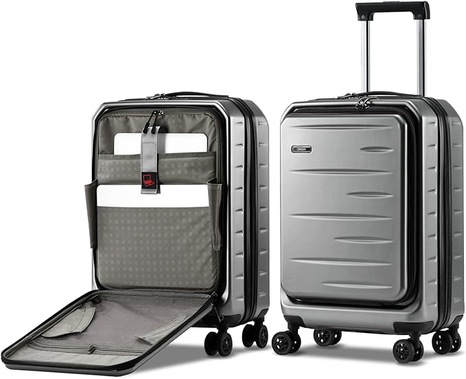 Carry On Luggage 22×14×9 Airline Approved, 20 Inch Lightweight ABS+PC Hard by CENSIEN