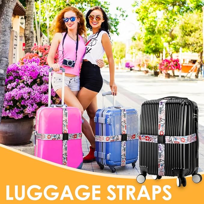 Adjustable Travel Luggage Strap Suitcase Belt Travel Bag Accessories 1.96 in W - Image 6