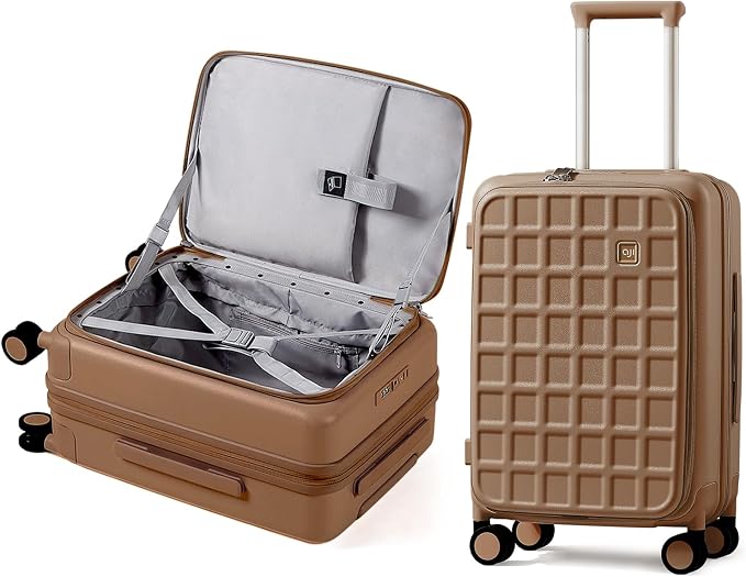 aji Expandable Top Opening Carry On Luggage Airline Approved, 20 Inch by AJIVALUESTYLISHQUALITY