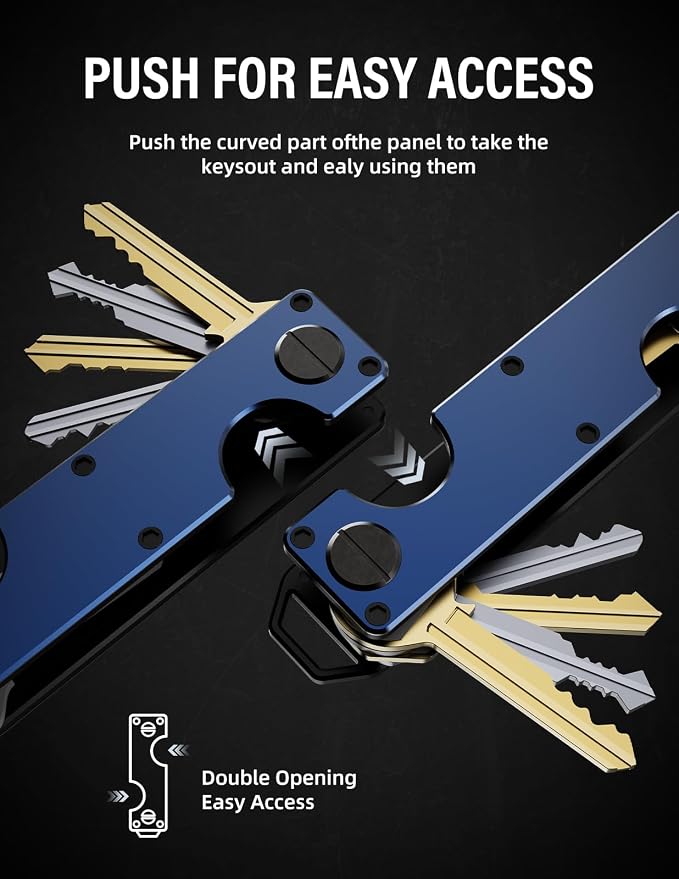 Key Organizer Key Holder Compact Key Case Minimalist Metal Key Chain Key Holder - Image 5