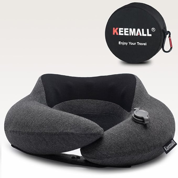 Inflatable Neck Pillow, Premium Travel Neck Pillow by Keemall