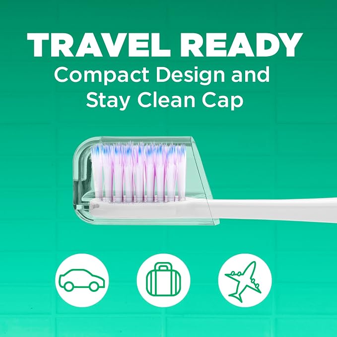 GUM Sonic Powered Toothbrush, Tapered Bristles Clean Below The Gumline - Image 4