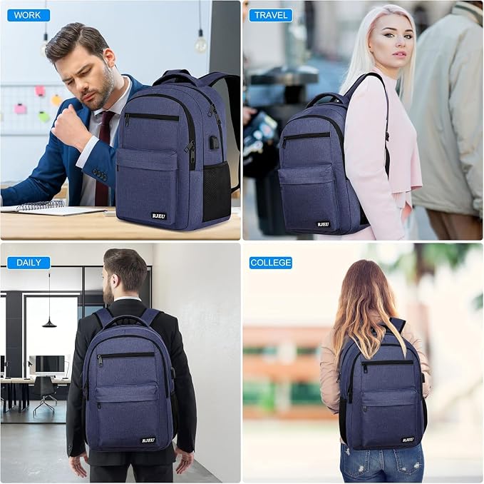 School Backpack for Teen Boys, 17.3 Inch Laptop, USB Charging Port, Anti-Theft - Image 6