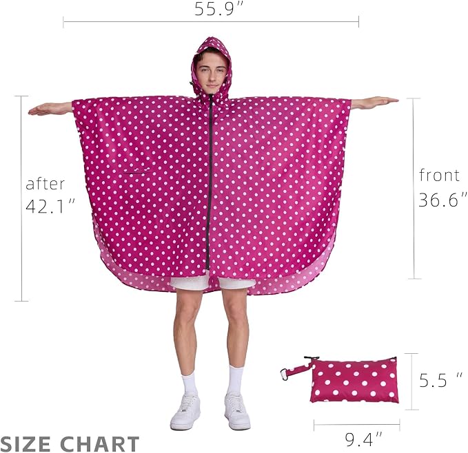 Cloak raincoat Unisex poncho Adult hooded men and women - Image 3