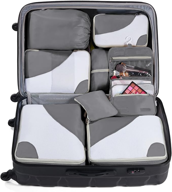 8 Set Packing Cubes for Travel, Gifts for Men, Anti-Tearing Suitcase Organizer - Image 4