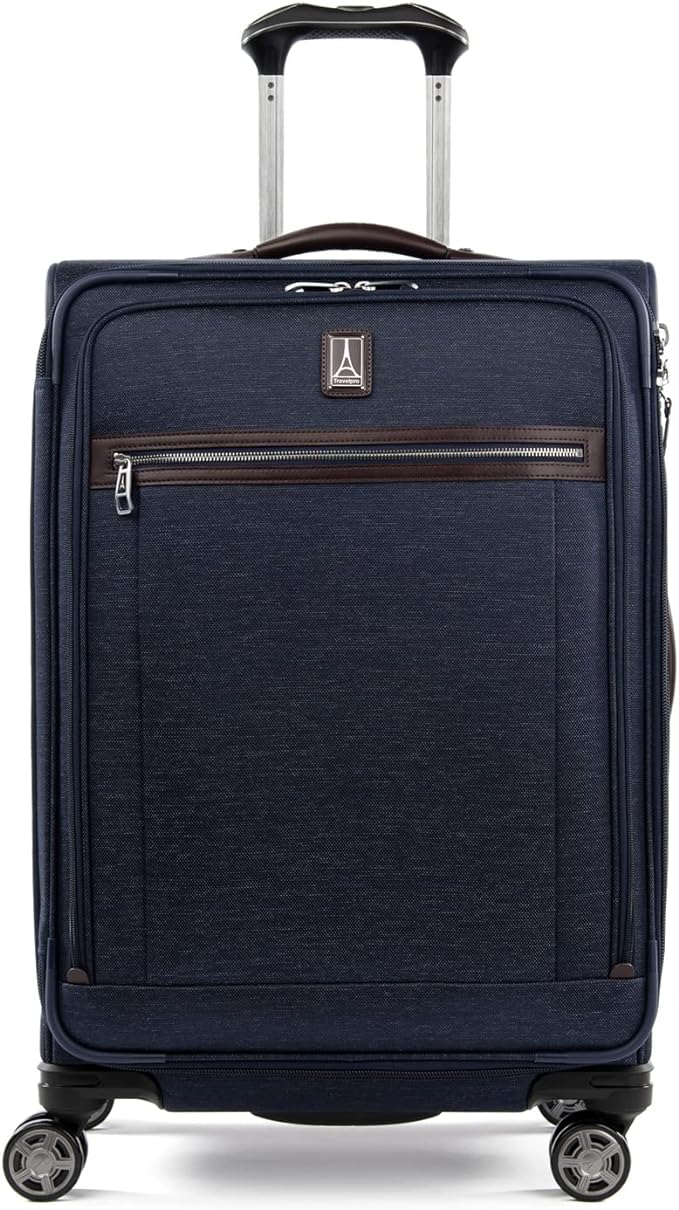 Travelpro Platinum Elite Softside Expandable Checked Luggage, 8 Wheel Spinner by Travelpro