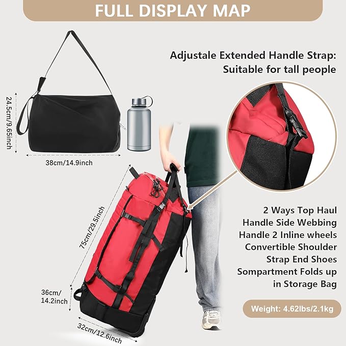 Vomgomfom 86L Collapsible Wheeled Luggage - Image 4