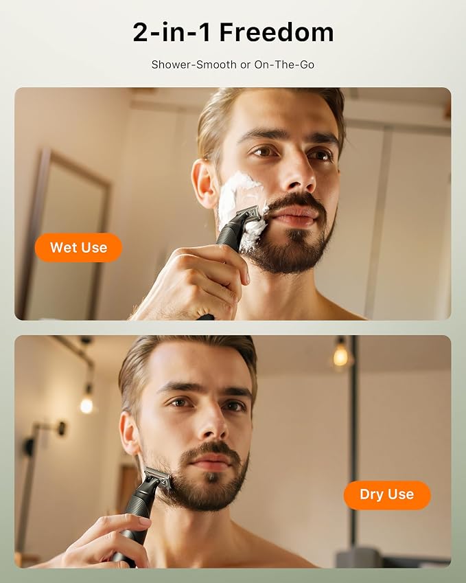 USB-C Fast Charging, Groin & Ball Hair Painless Electric Shaver, Travel Razors - Image 7
