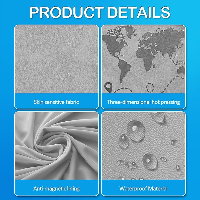 Passport Holders, RFID Blocking Credit Card Holder, PU Leather Vaccine Card - Image 4