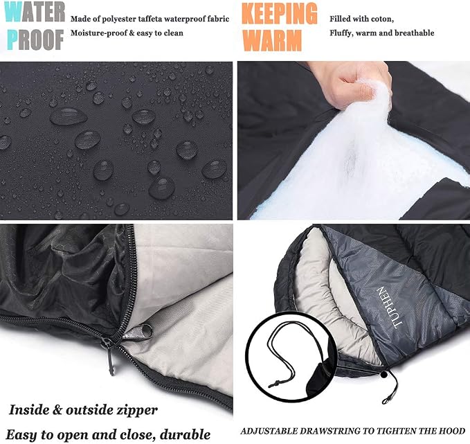tuphen- Sleeping Bags for Adults Kids Boys Girls Backpacking Hiking Camping - Image 2