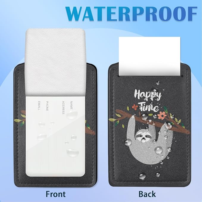 Set of 2 Funny Sloth, Happy Time Cartoon Animal Luggage Tags - Image 4