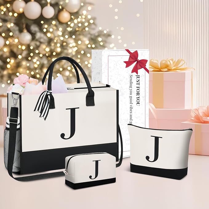 BAGAIL Initial Tote Bag, Personalized Birthday Gifts - Image 4