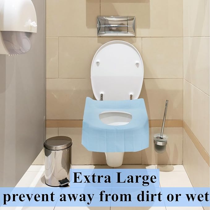 Tebery 100 Pack Toilet Seat Covers Disposable, Individually Wrapped Travel - Image 7