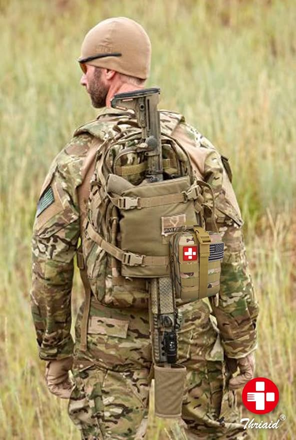 Survival First Aid Kit with Israeli Bandage, Chest Seal, Tactical Military - Image 6