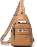 Sling Bag for Women Cross Body Purse Fanny Pack Sling Backpack Vegan Leather by Leresas
