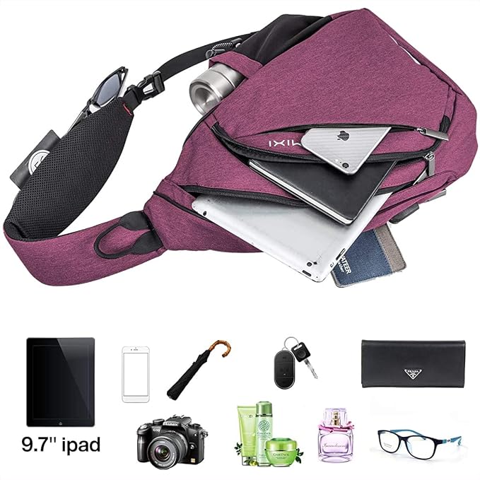 mixi Sling Bag Men Backpack Unisex One Shoulder Bag Hiking Travel Backpack - Image 3