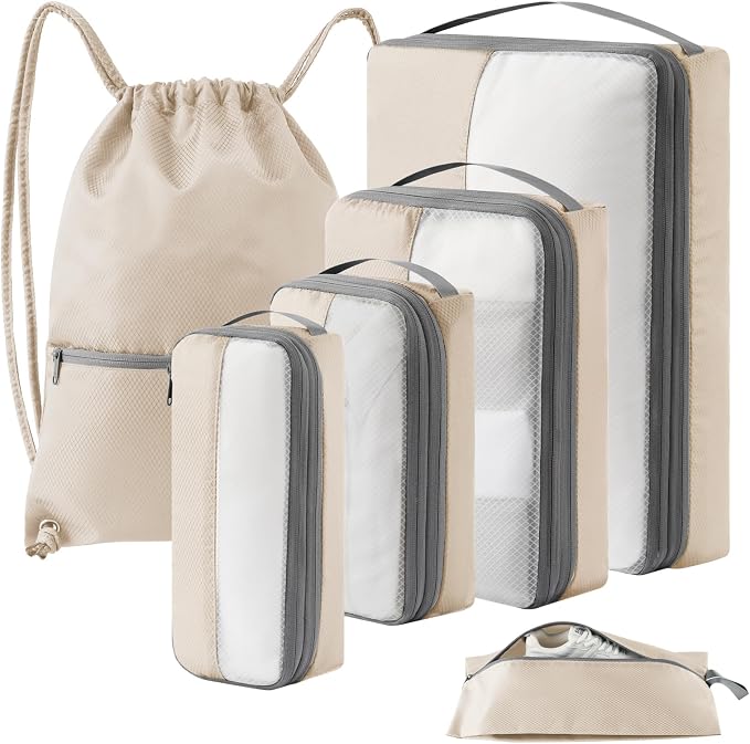 6 Set Compression Packing Cubes by KOOKOOMIA