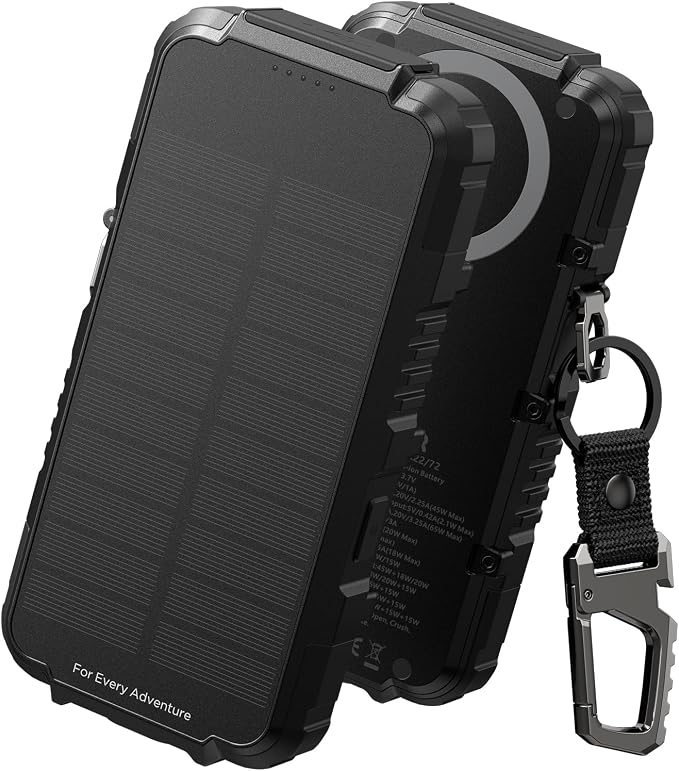 Dexnor Solar Charger Power Bank 27, 65W PD3.0 & QC3.0 Fast Charging Powerbank by Dexnor