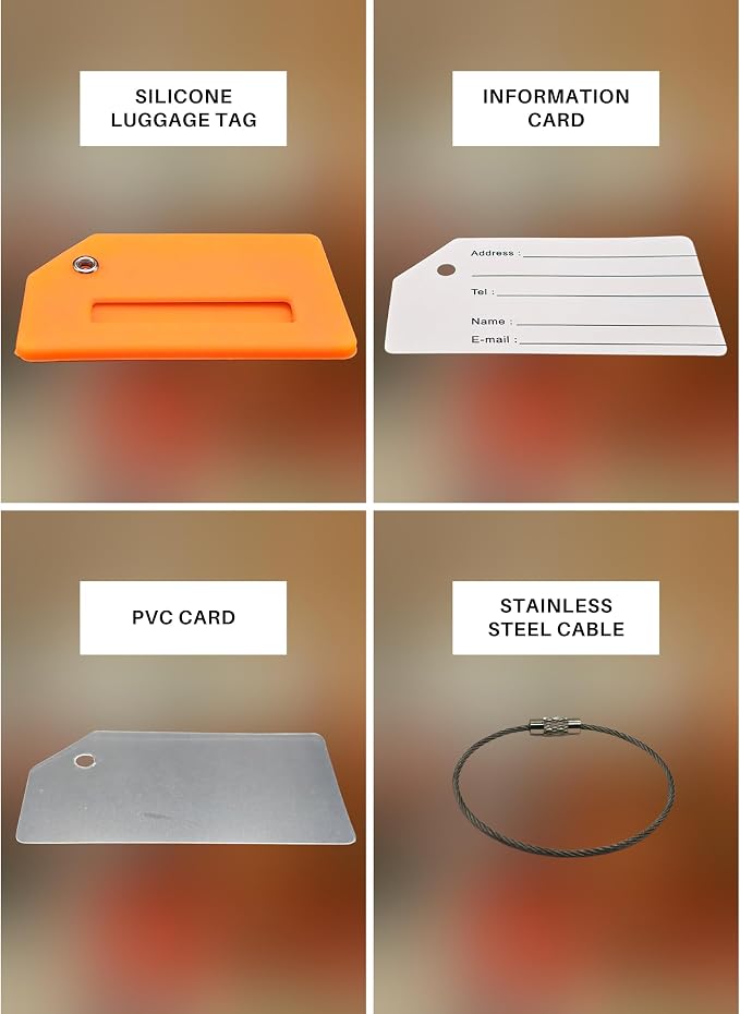 5 Pack Silicone Luggage Tag - Image 3