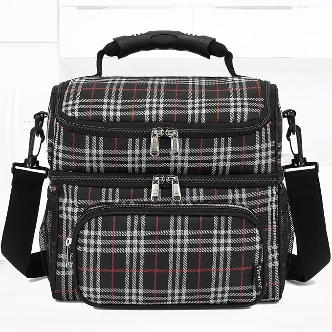 FlowFly Double Layer Cooler Insulated Lunch Bag Adult Lunch Box Large Tote Bag - Image 7