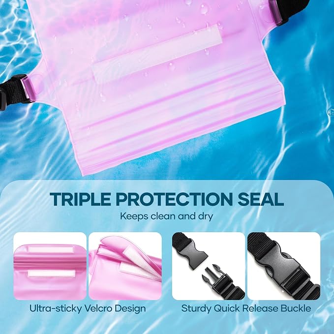 Waterproof Fanny Pack for Women, Waterproof Pouch for Phone Passport Purse - Image 6