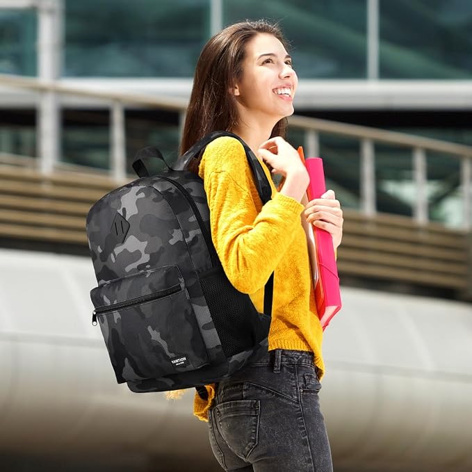 School Backpack, Classic Bookbag Men and Teen Boy Schoolbag - Image 2