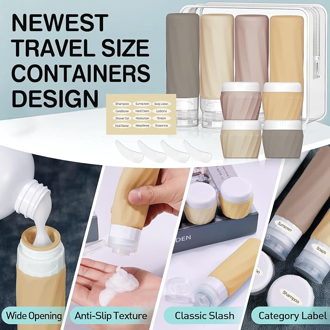 14pack Travel Bottles for Toiletries, TSA Approved Travel Size Toiletries - Image 5