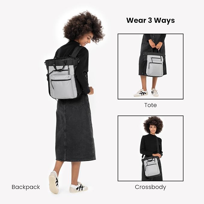 Sherpani Soleil, Anti Theft Convertible Backpack, 3 in 1 Tote Bag, Cross Body - Image 4